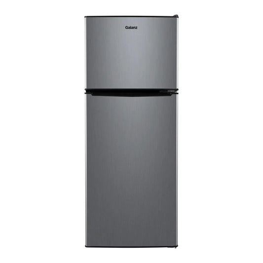 4.6. Cu ft Two Door Mini Refrigerator with Freezer, Stainless Steel