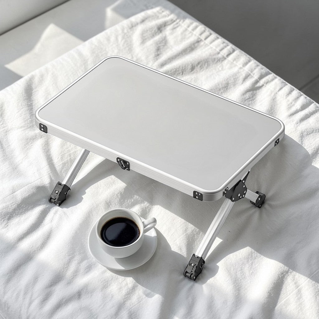 Daxis Aluminum Bed Table - 360° Adjustable Folding Laptop Stand - Heavy-Duty Portable Desk for Bed & Sofa - Space Grey