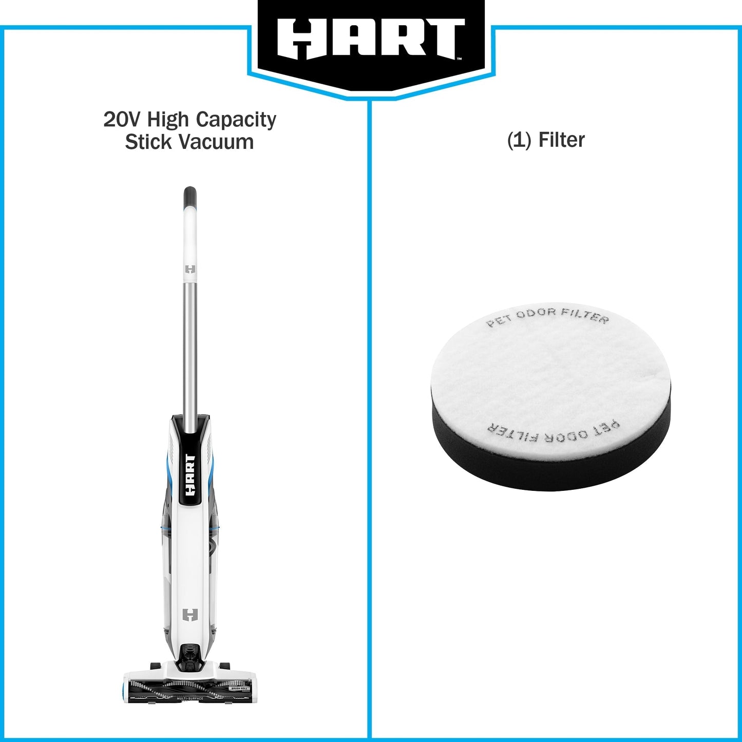 20-Volt High Capacity Cordless Stick Vacuum (Battery Not Included)